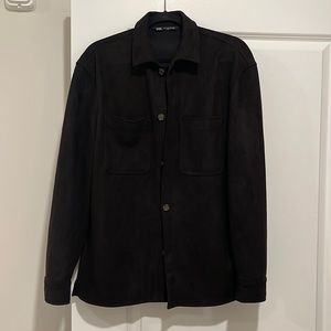 Zara Suede Shirt Jacket